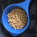 abgegossene Kichererbsen