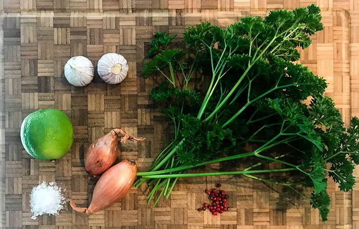 Zutaten für das Chimichurri