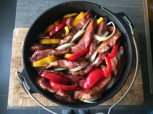 Schichtfleisch vor dem Garen