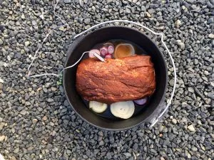 Pulled Pork:Schweinenacken vor dem Garen