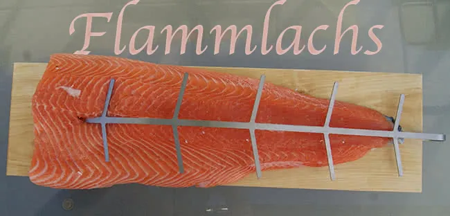 Flammlachs vom offenen Feuer