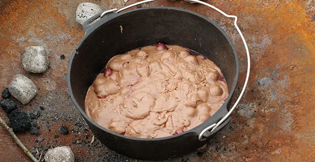Cobbler vor dem Backen