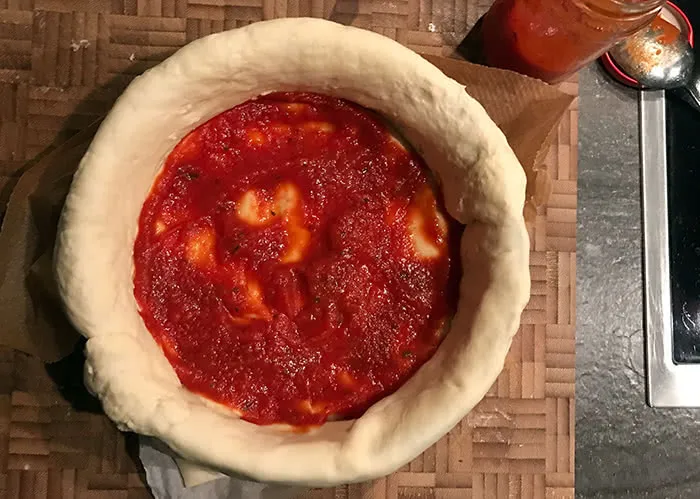 herzhafte Kuchen - Pizzatorte - erste_Lage