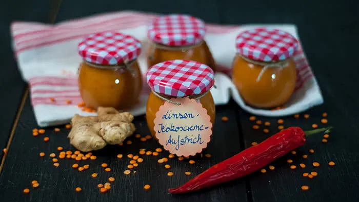 Brotaufstrich Linsen-Kokos-Creme