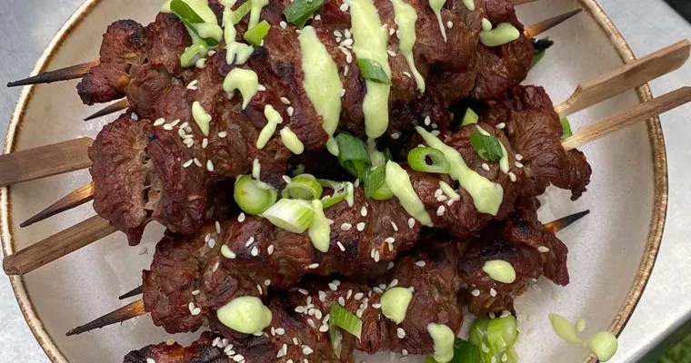 Asiatische Rindfleischspieße vom Grill